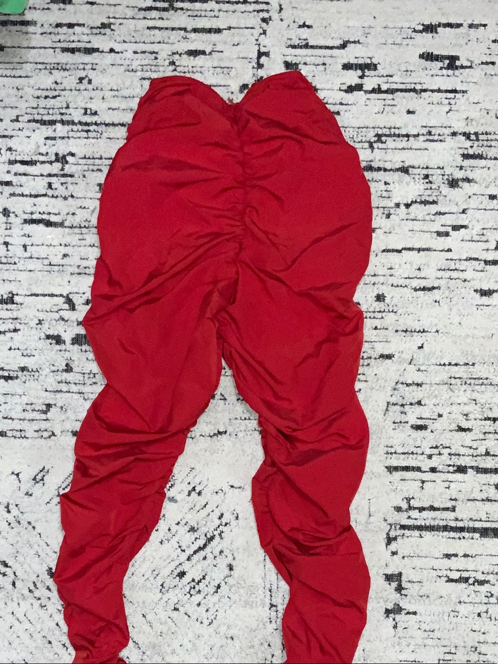 SHEIN Red Ruched Jumpsuit Romper